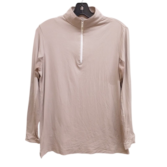 The Tailored Sportsman Beige Long Sleeve Quarter-Zip Riding Top Size Large - Picture 1 of 10